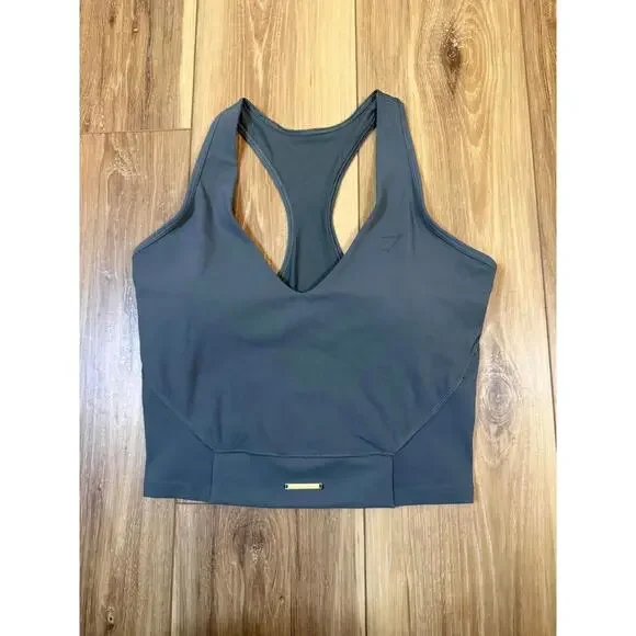 NWOT! Gymshark Women's Whitney Crop Tank in Eucalyptus Size Medium - Picture 1 of 7